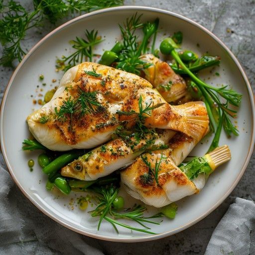 Cabillaud au four avec haricots verts