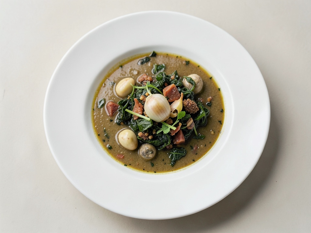 Soupe crémeuse à la bourrache avec parmesan