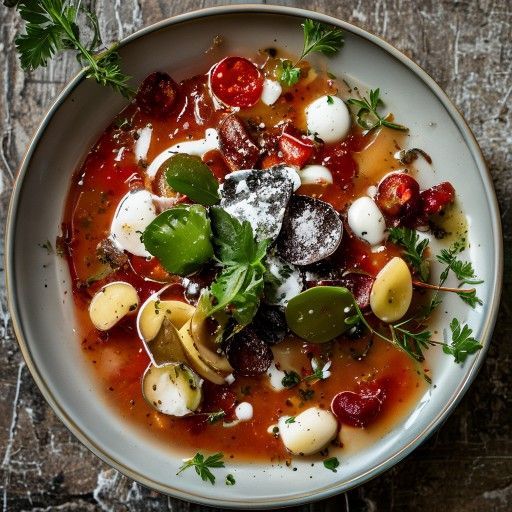 Borsch con crema agria