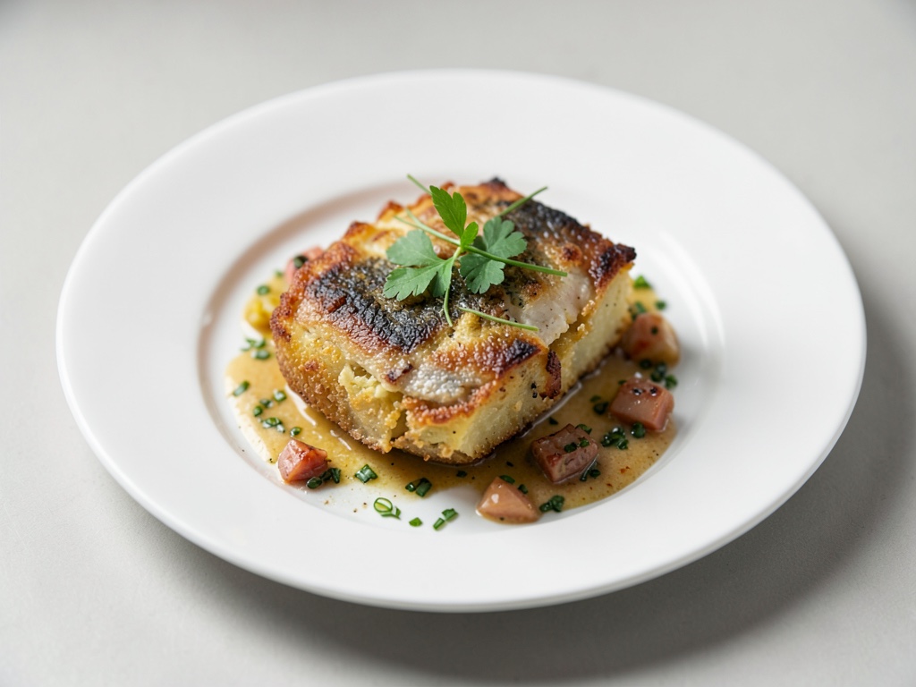 Orata al forno con crosta di patate