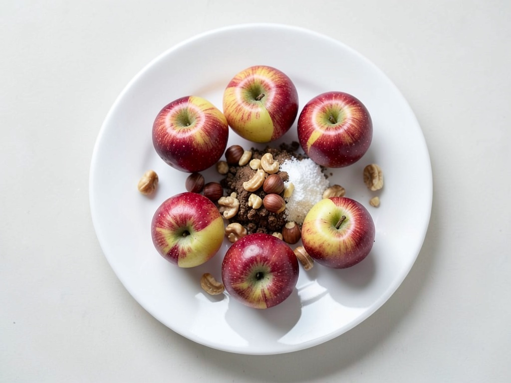 Gebackene Äpfel mit Nuss-Marzipan-Füllung