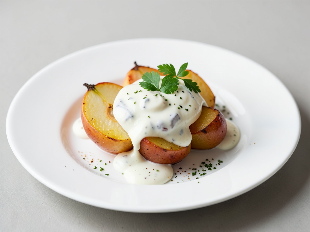 Ofenäpfel mit cremiger Joghurt-Soße