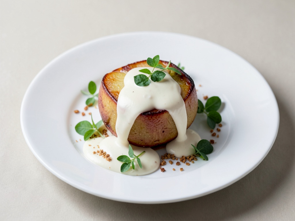 Mela al forno farcita con crema alla vaniglia