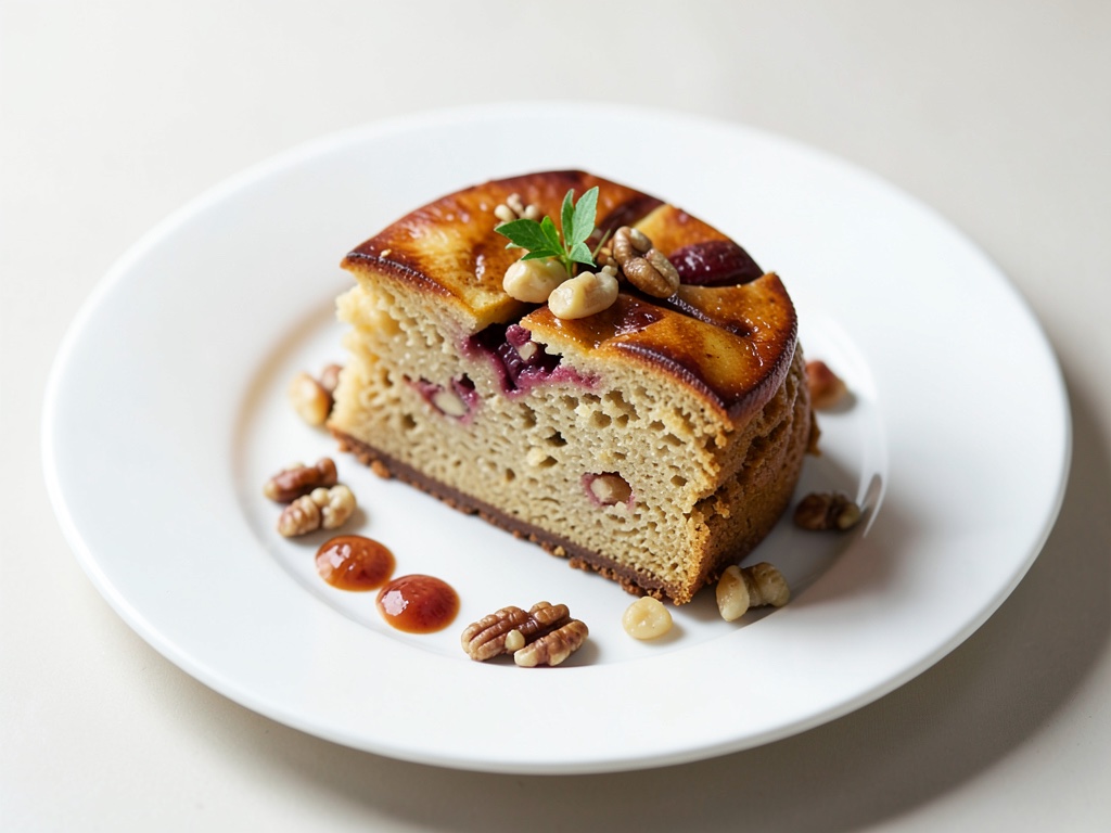 Warmer Apfelkuchen mit Nüssen