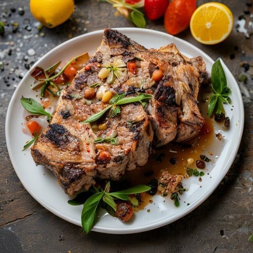Arrosto di coscia d'agnello succoso per la Pasqua