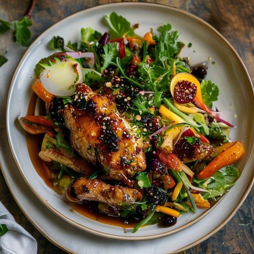 Pollo Teriyaki con insalata di verdure croccante