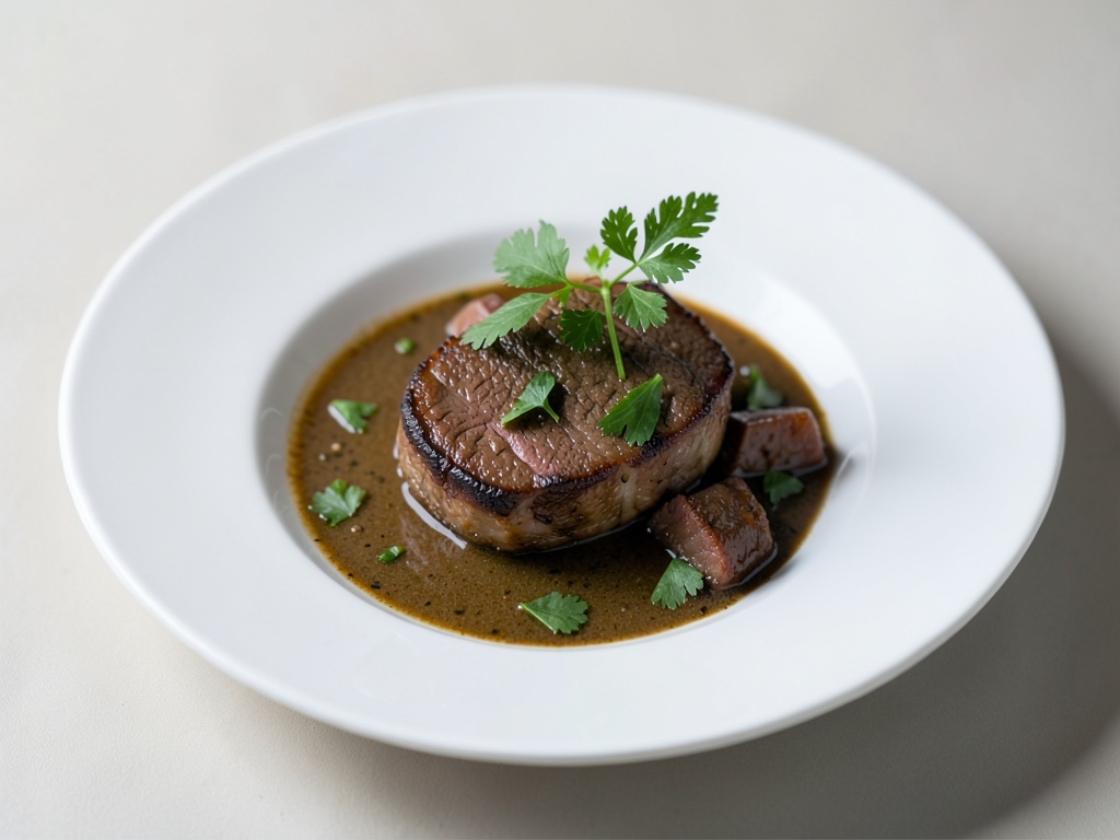 Brodo di vitello marrone intenso