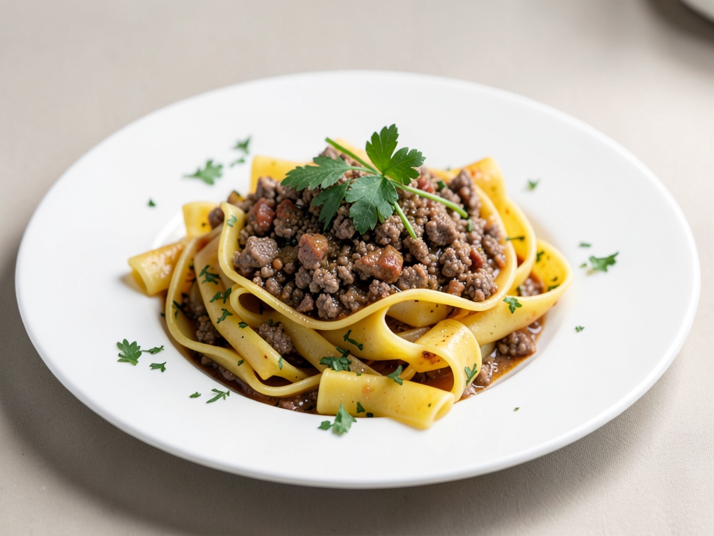 Pappardelle con salsa di agnello macinato