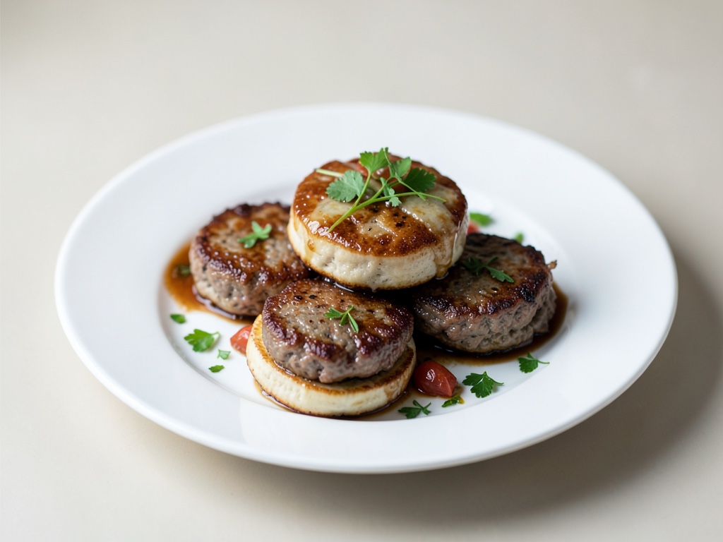 Hamburger con panino e polpettine di carne