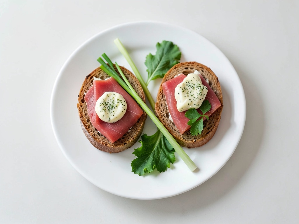 Knusprige Brötchen mit Lachs und Frischkäse-Dip