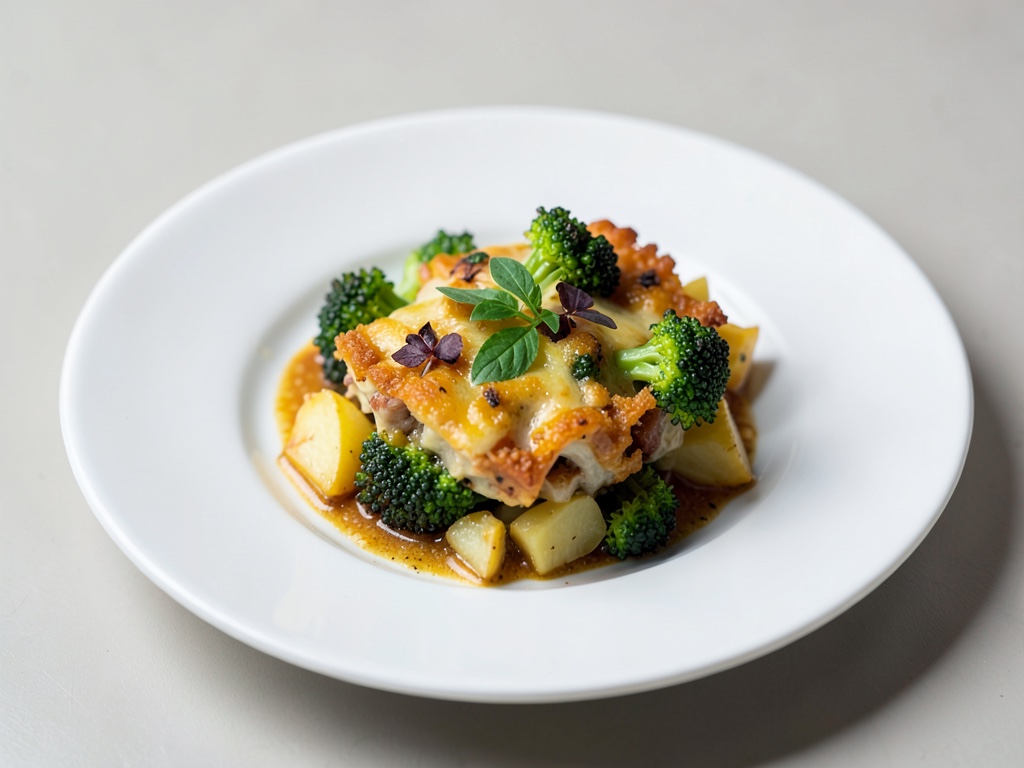Gratin croccante di broccoli e patate