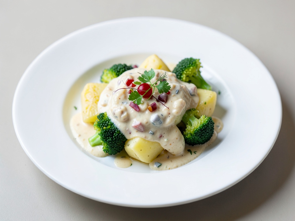 Patate cremose con broccoli
