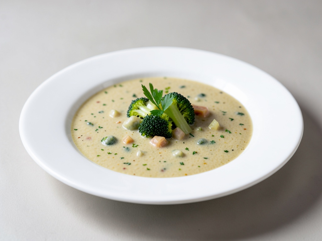 Sopa cremosa de brócoli y apio