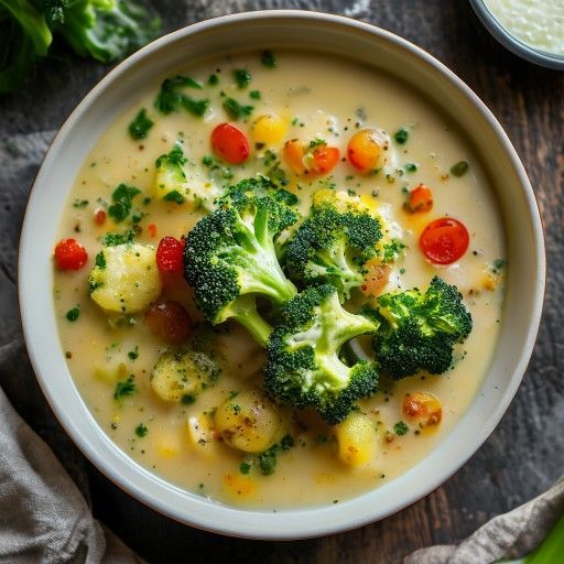 Zuppa cremosa di broccoli e patate