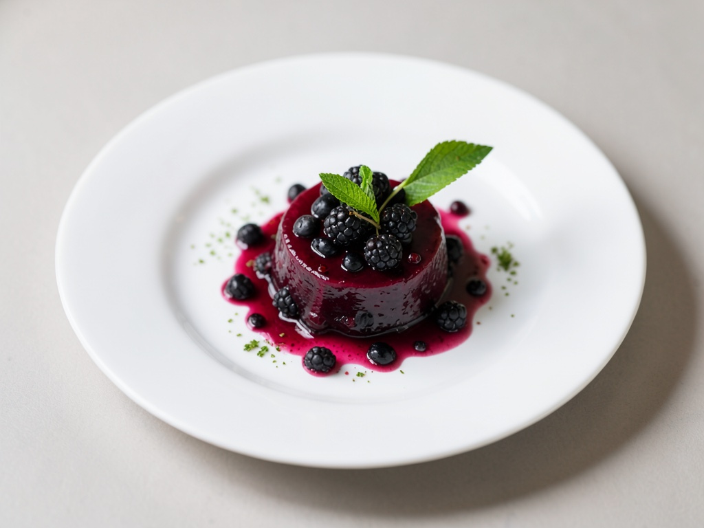 Gelatina frutal de moras y saúco