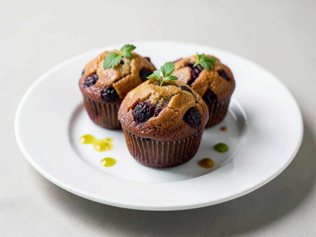 Muffin soffici ai lamponi neri
