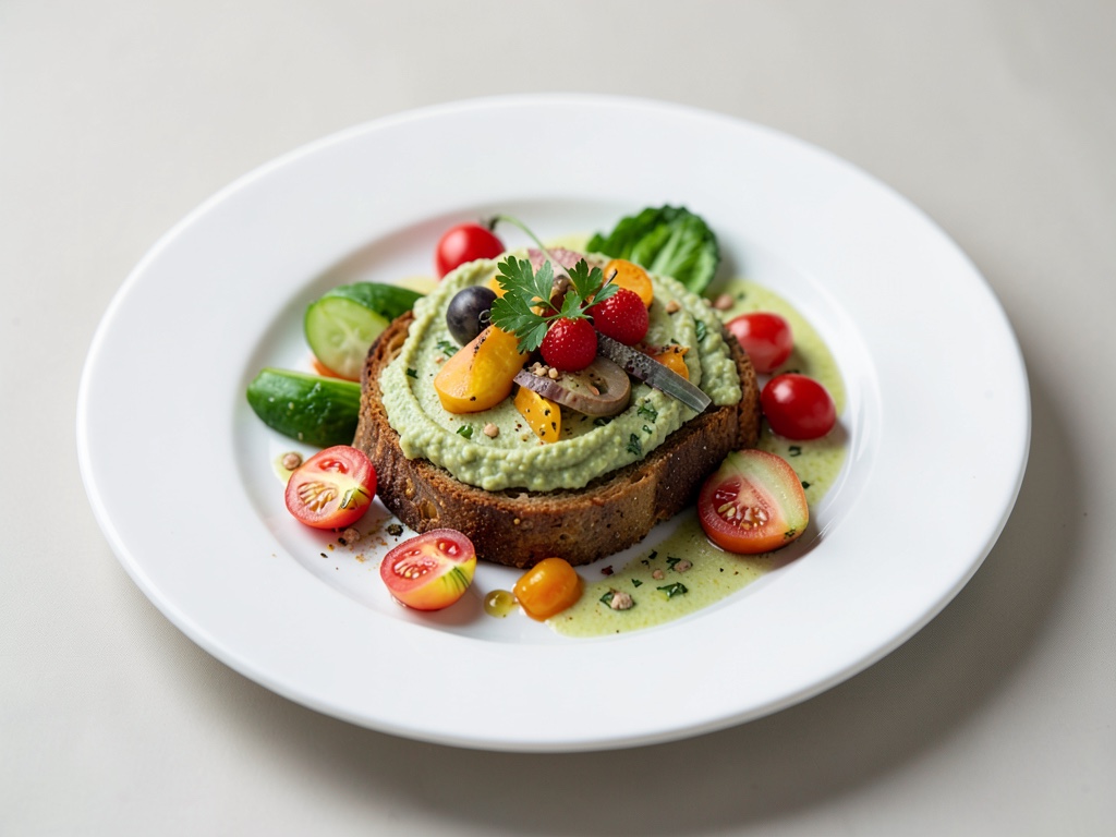 Panini con hummus e verdure fresche