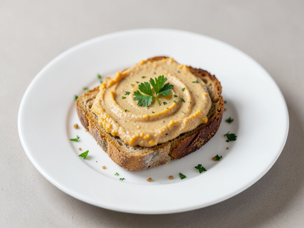 Pan crujiente con untar cremoso de calabaza y grasa de ganso