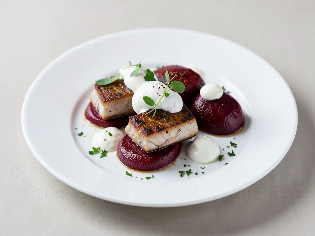 Bocconcini di trota e barbabietola con panna acida