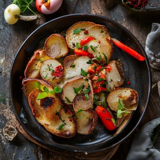 Padella di pane e verdure