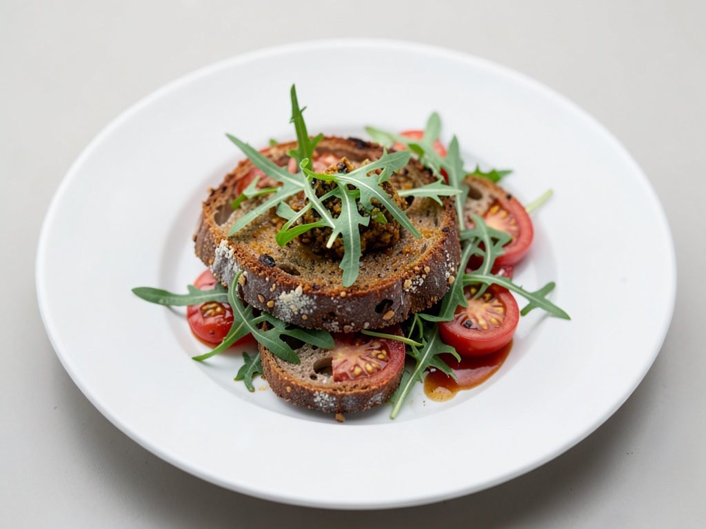 Insalata di Ciabatta Croccante con Rucola e Pomodoro
