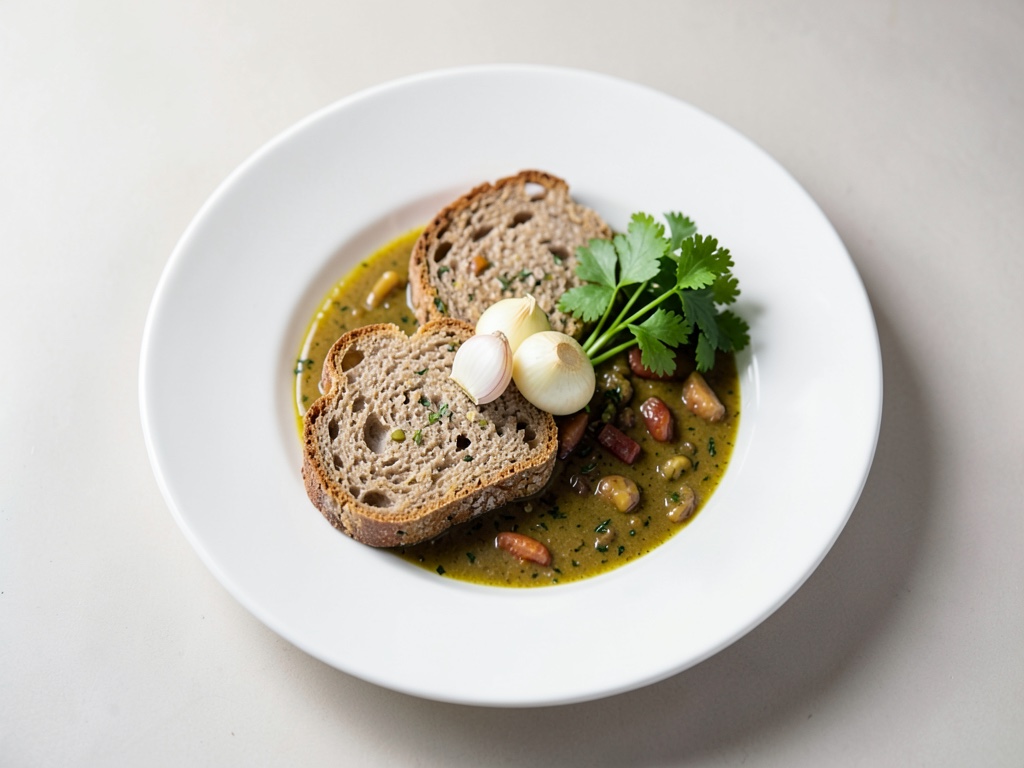 Knusprige Brotgemüsesuppe