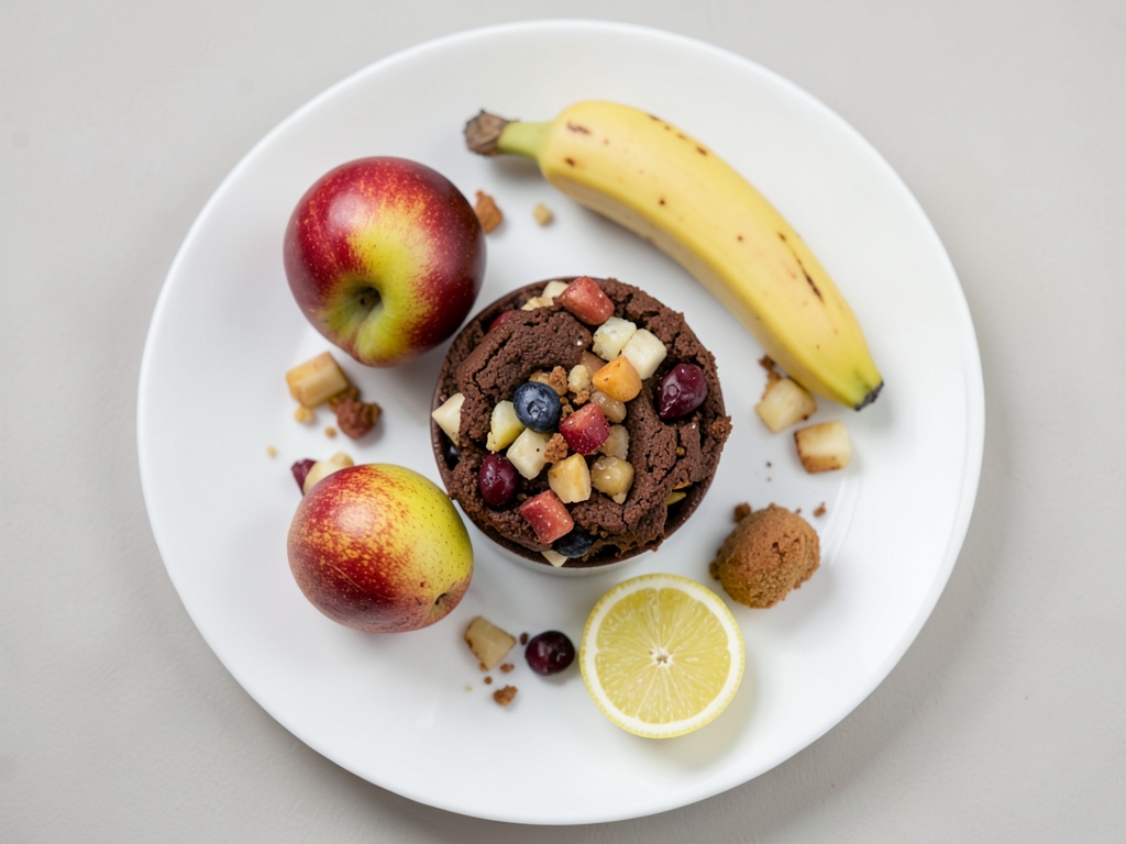 Saftiger Schoko-Brownie mit Obst