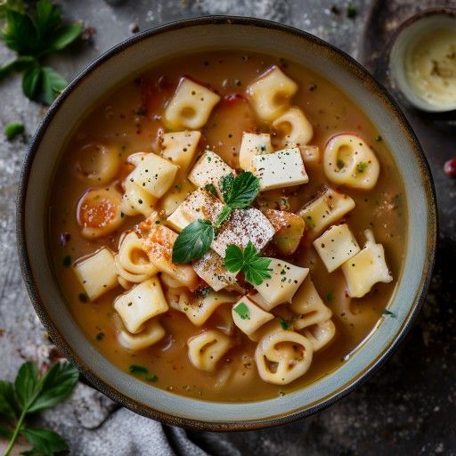 Potente sopa de hígado y espätzle