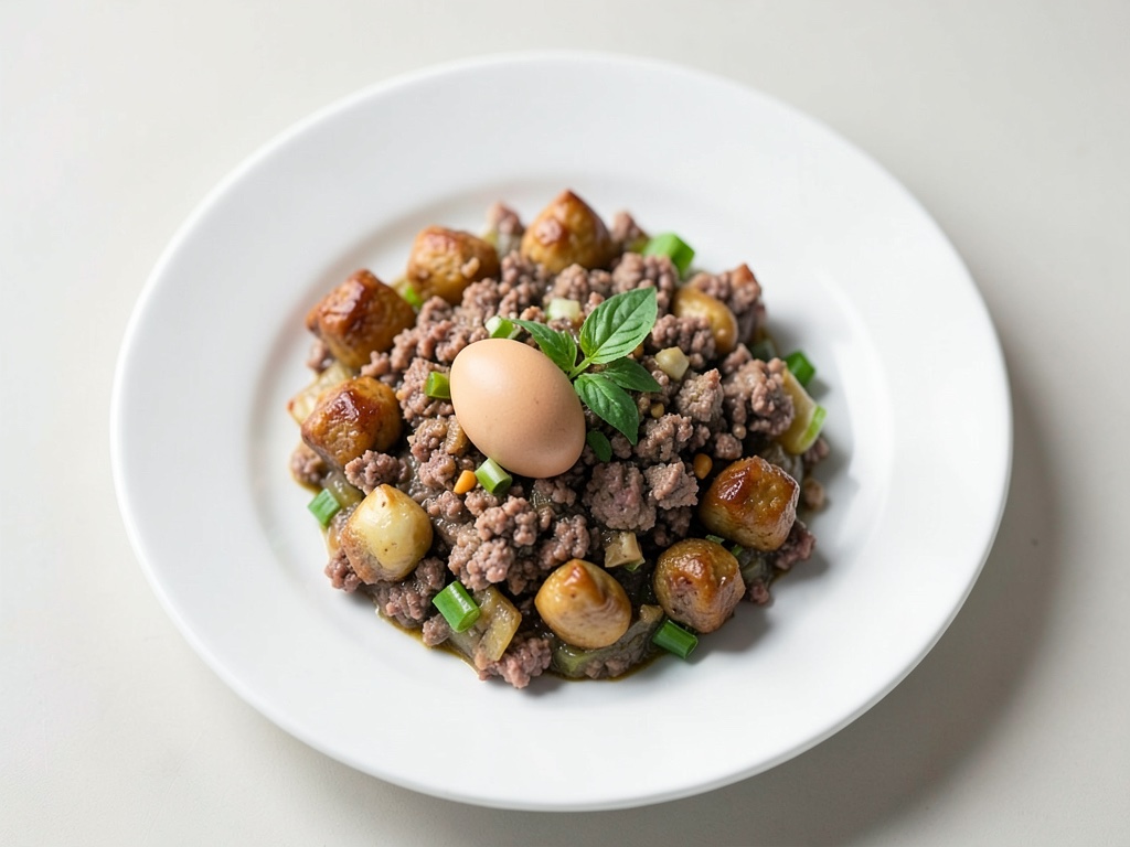 Polpette croccanti di carne con grano saraceno e verdure radicate al forno