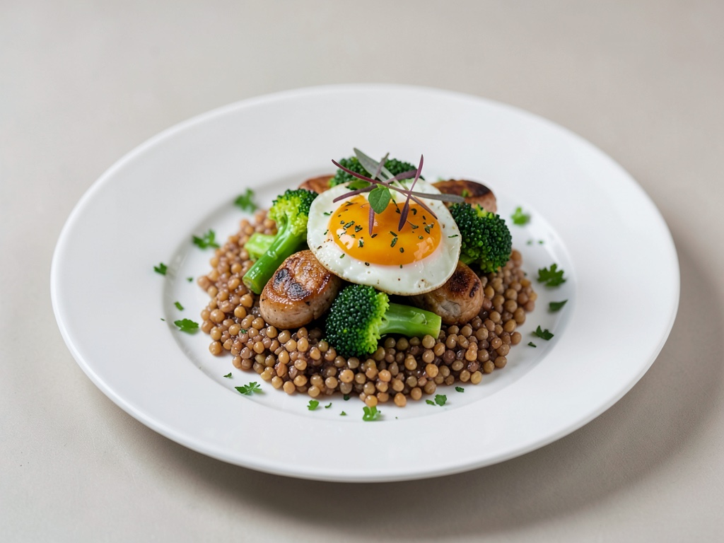 Sarrasin au brocoli et aux œufs