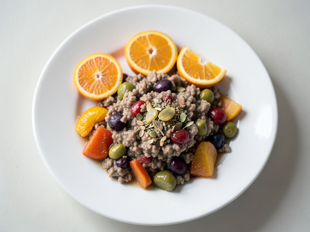 Grano saraceno tostato con insalata di frutta fresca