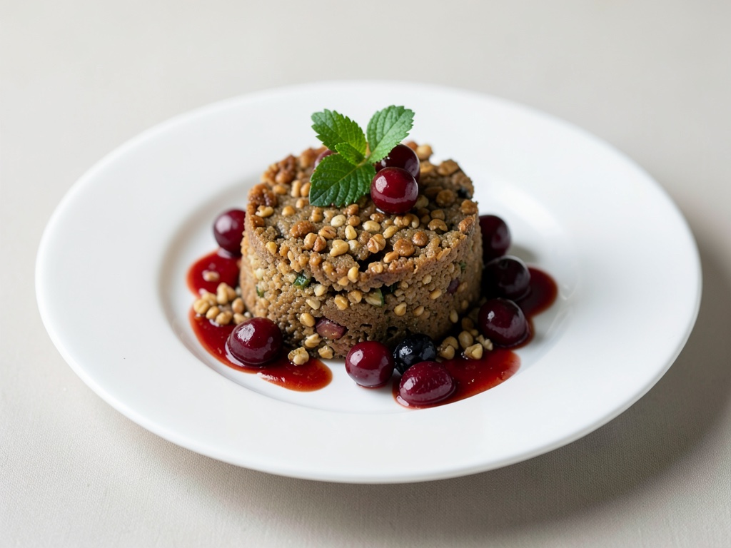 Buchweizenkuchen mit Johannisbeeren
