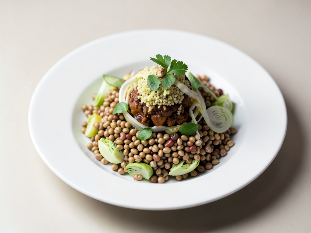 Buddha-Bowl con cebada y col repollo