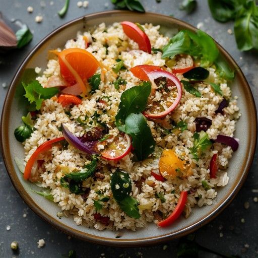 Insalata fresca di bulgur e verdure