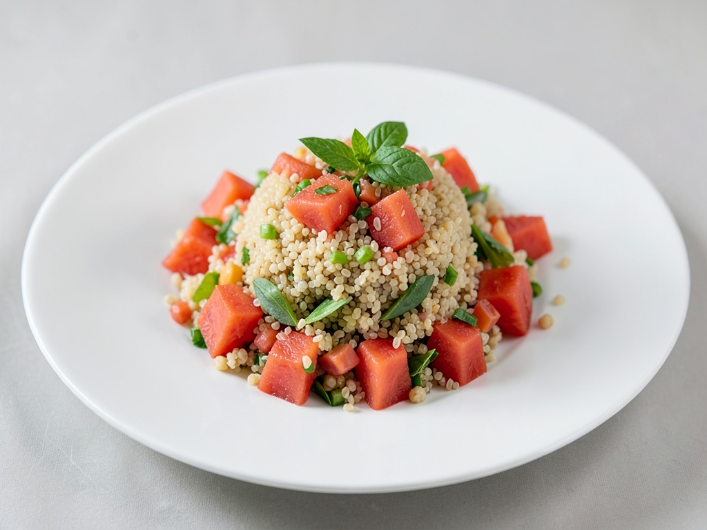Insalata di bulgur e anguria