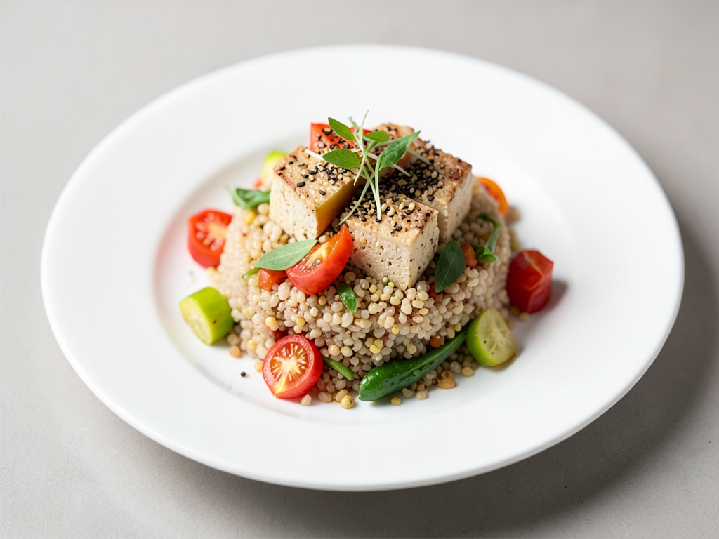 Bulgur con verdure e tofu al sesamo
