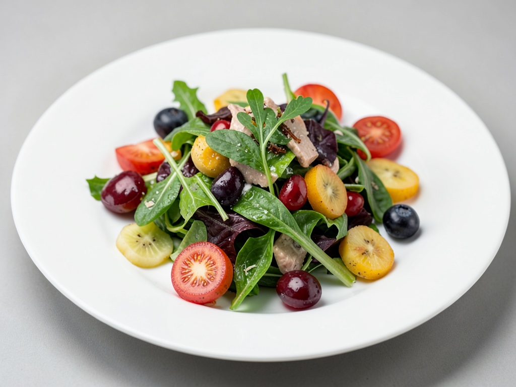 Insalata mista di foglie con frutta