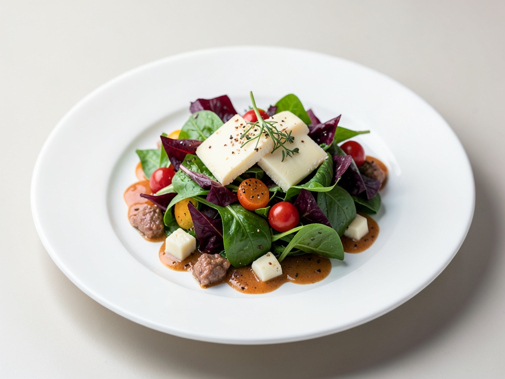 Insalata mista colorata con formaggio