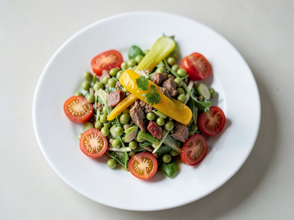 Insalata di fagiolini colorata
