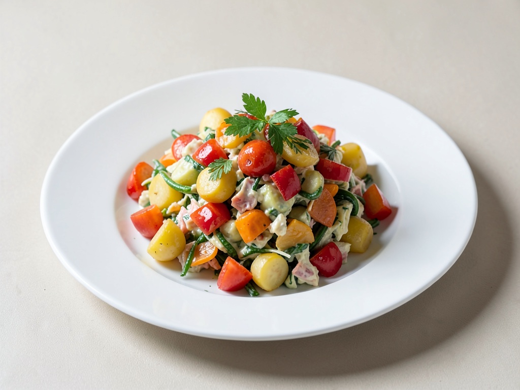 Insalata di patate colorata
