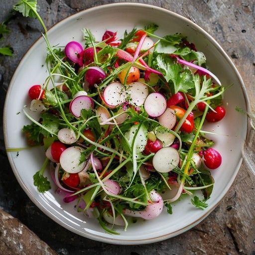 Insalata di ravanello colorato