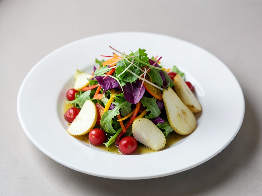 Insalata colorata con pera