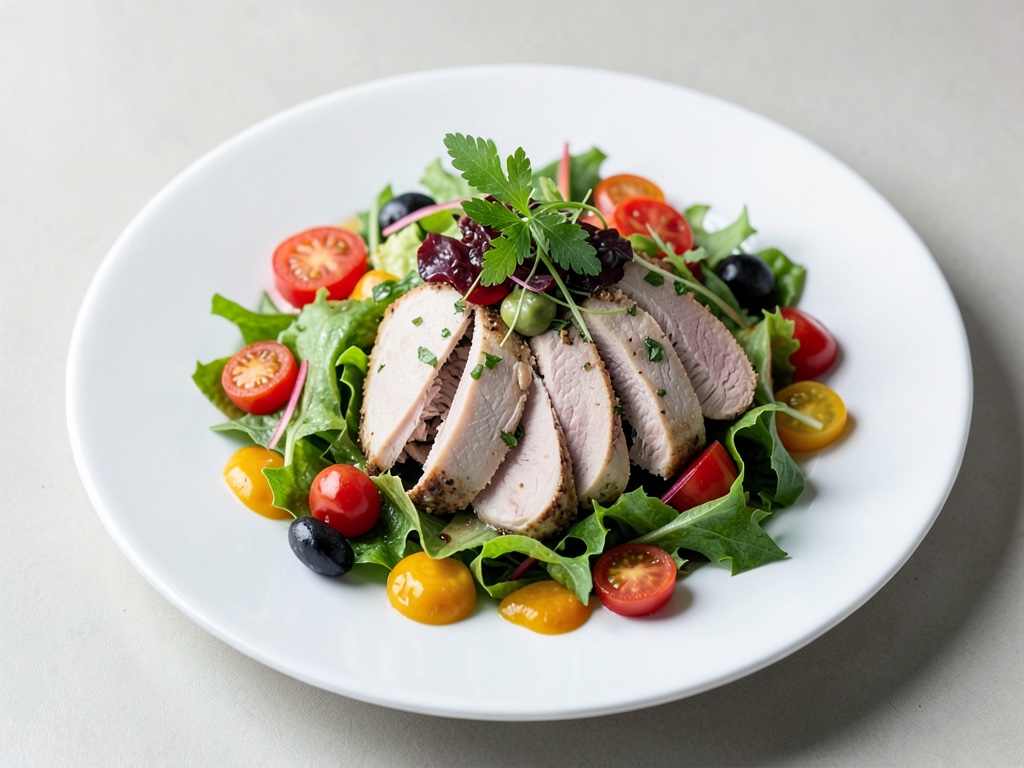 Insalata colorata con tacchino