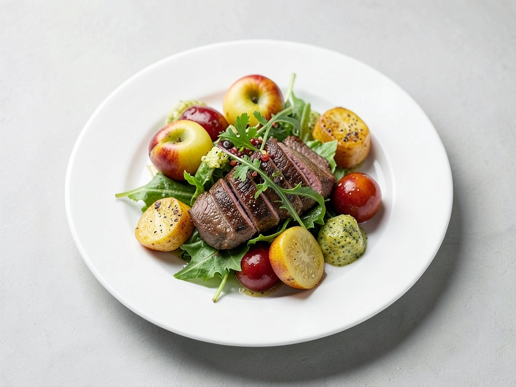 Insalata colorata con selvaggina
