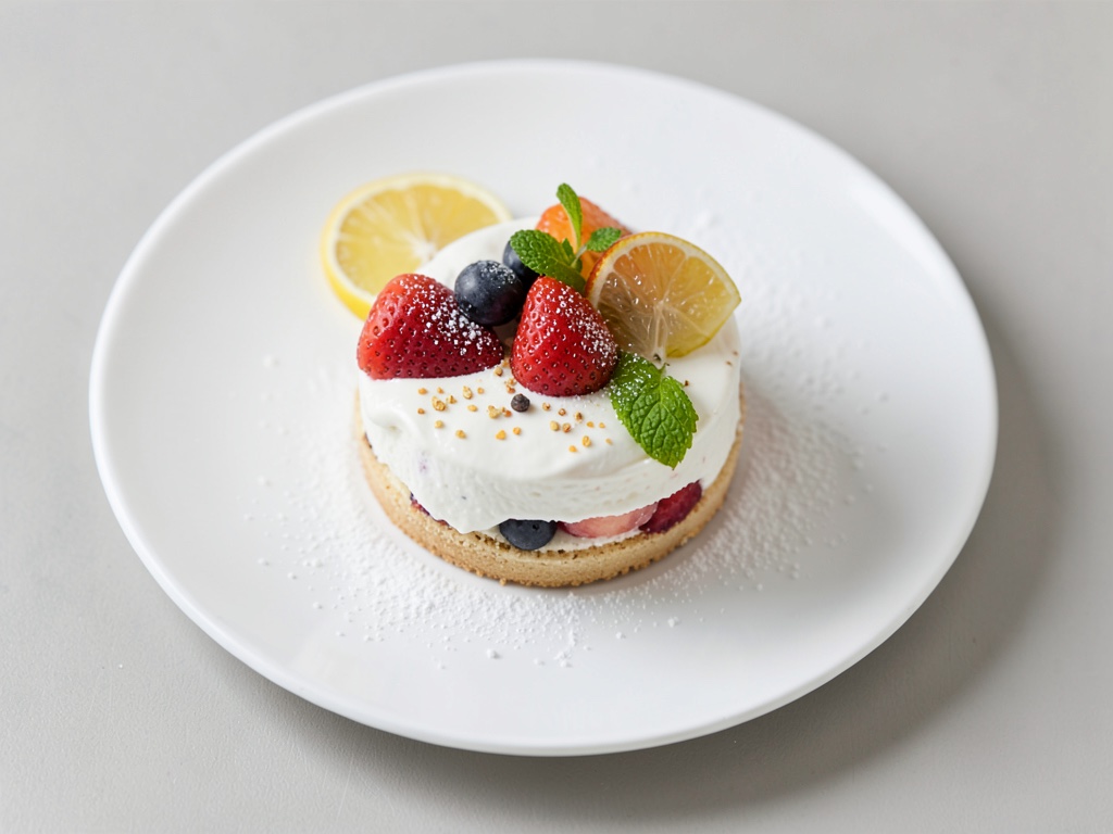 Dessert a strati di frutta colorata