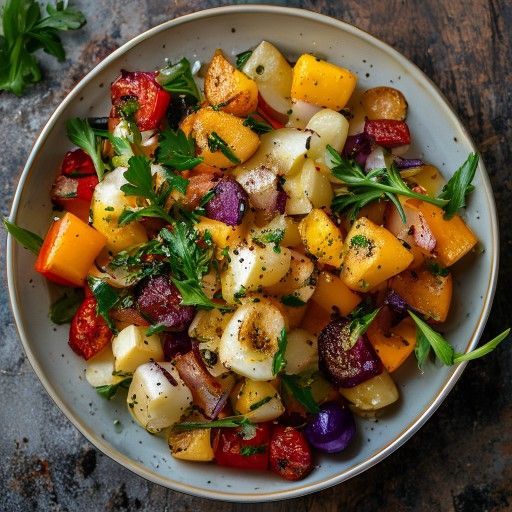 Plaisir coloré à la poêle avec des légumes