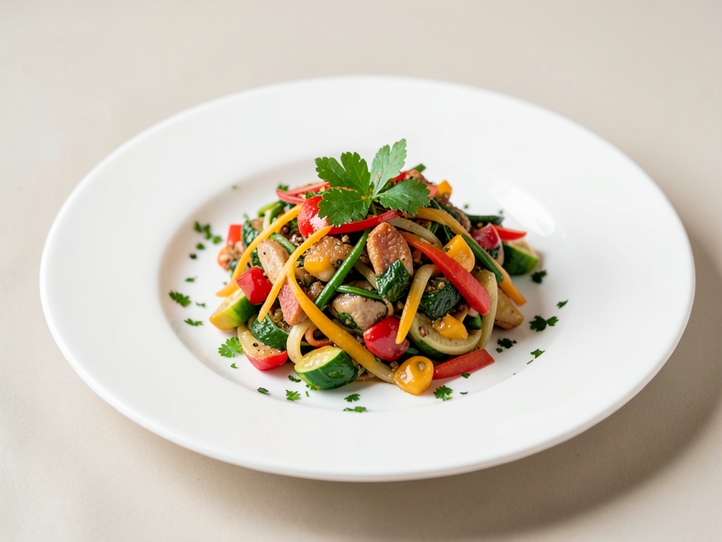 Salade wok colorée