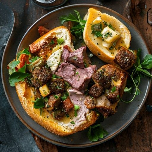 Burger succosi con carne di manzo e tofu