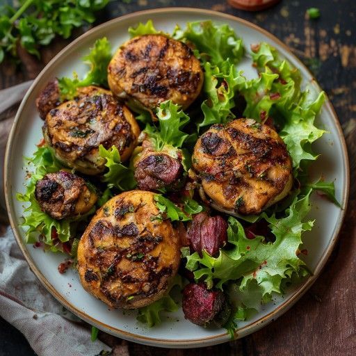 Burger di agnello succosi con insalata croccante