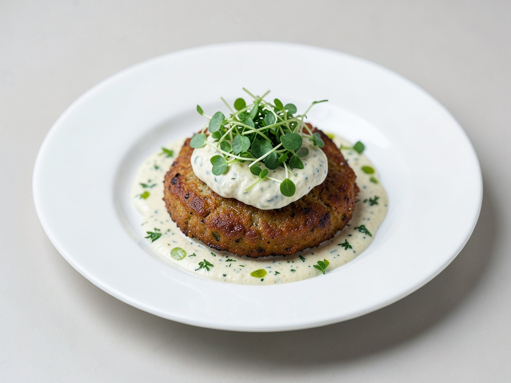 Burger di soia con crema fresca di germogli